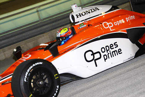 Conquest Racing's Enrique Bernoldi var blandt testerne mandag på ovalbanen i Homestead.